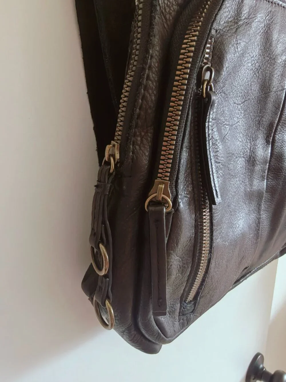 American Leather Co. Cleveland Black Leather Backpack